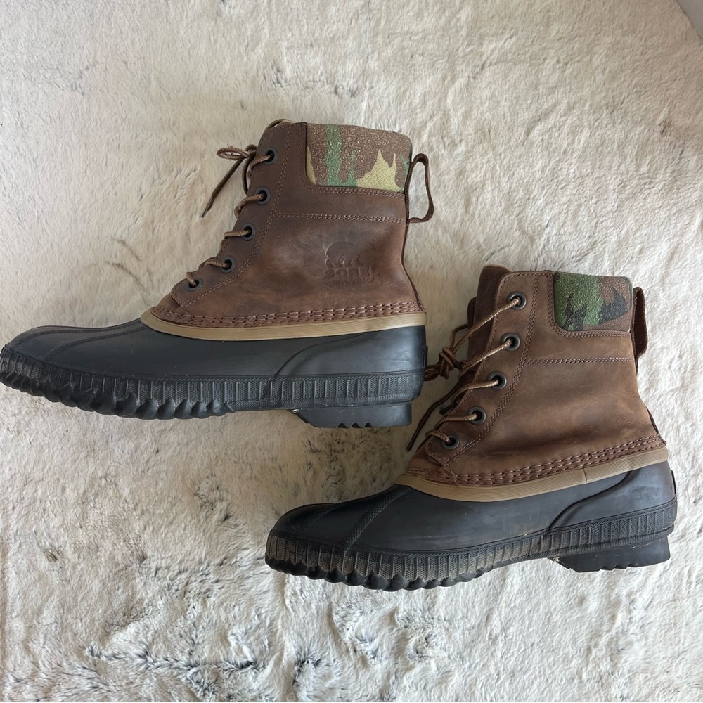 J. Crew X Sorel Cheyanne Tobacco Men's Boots Size 10.5 - Picture 5 of 9